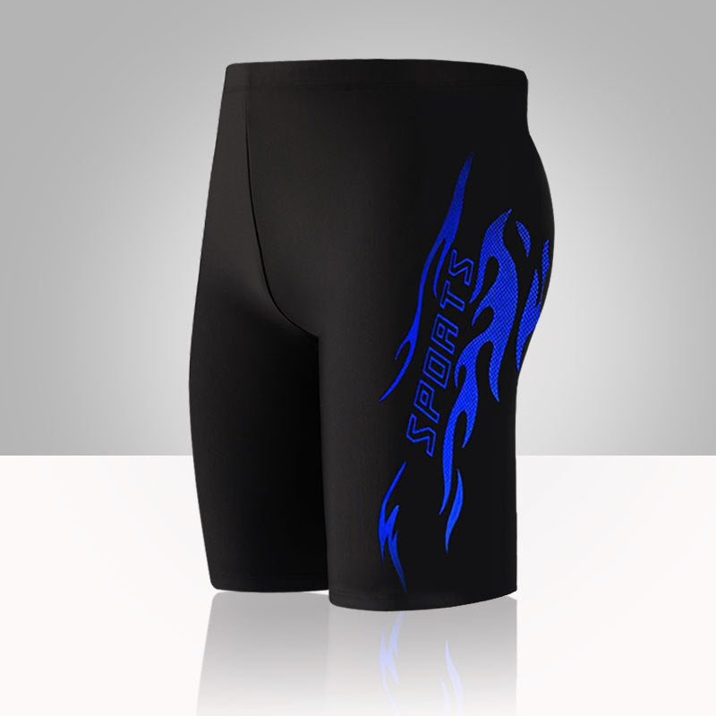 Wholesale Men's Five Points Swim Trunks Boxer Anti-Embarrassment Quick-drying Large Swimwear